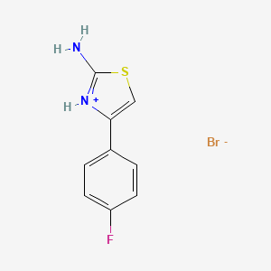 molecular formula C9H8BrFN2S B1439227 2-Amino-4-(4-fluorophenyl)-1,3-thiazol-3-ium bromide CAS No. 1147205-03-5