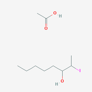 molecular formula C10H21IO3 B14392271 Acetic acid;2-iodooctan-3-ol CAS No. 89877-10-1