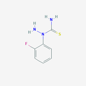 molecular formula C7H8FN3S B14392314 1-(2-Fluorophenyl)hydrazine-1-carbothioamide CAS No. 89521-95-9
