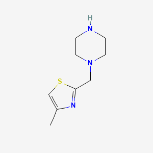 molecular formula C9H15N3S B1439232 1-[(4-Methyl-1,3-thiazol-2-yl)methyl]piperazine CAS No. 885699-33-2