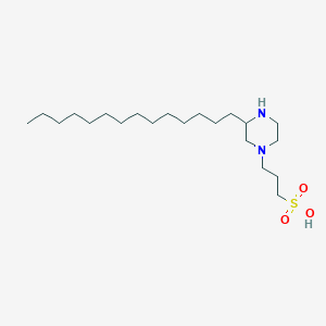 molecular formula C21H44N2O3S B14392330 3-(3-Tetradecylpiperazin-1-yl)propane-1-sulfonic acid CAS No. 90019-04-8
