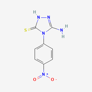 molecular formula C8H7N5O2S B14392349 5-Amino-4-(4-nitrophenyl)-2,4-dihydro-3H-1,2,4-triazole-3-thione CAS No. 88312-53-2
