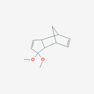 molecular formula C12H16O2 B14392375 1,1-Dimethoxy-3a,4,7,7a-tetrahydro-1H-4,7-methanoindene CAS No. 90024-08-1