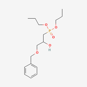 molecular formula C16H27O5P B14392377 Dipropyl [3-(benzyloxy)-2-hydroxypropyl]phosphonate CAS No. 89964-99-8