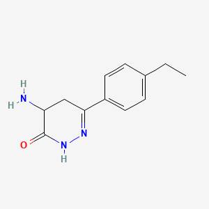 molecular formula C12H15N3O B1439241 4-Amino-6-(4-ethylphenyl)-4,5-dihydropyridazin-3(2H)-one CAS No. 1133446-27-1