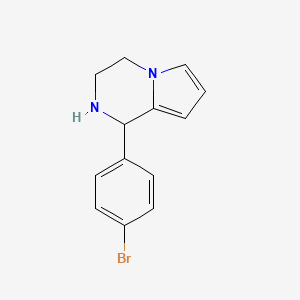 molecular formula C13H13BrN2 B1439243 1-(4-Bromophenyl)-1,2,3,4-tetrahydropyrrolo[1,2-a]pyrazine CAS No. 1105191-75-0