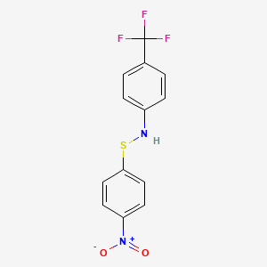 molecular formula C13H9F3N2O2S B14392456 N-[(4-Nitrophenyl)sulfanyl]-4-(trifluoromethyl)aniline CAS No. 88693-75-8