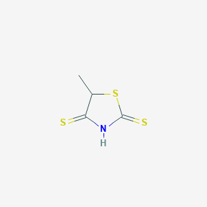 molecular formula C4H5NS3 B14392506 5-Methyl-1,3-thiazolidine-2,4-dithione CAS No. 89403-84-9