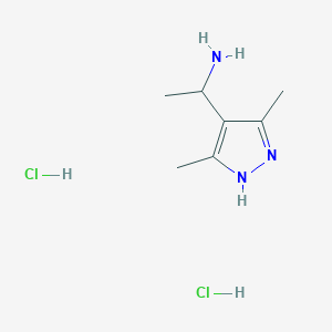 molecular formula C7H15Cl2N3 B1439251 [1-(3,5-Dimethyl-1h-pyrazol-4-yl)ethyl]amine dihydrochloride CAS No. 936939-96-7