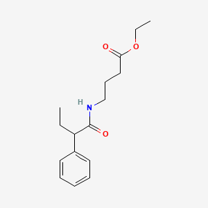 molecular formula C16H23NO3 B14392521 Ethyl 4-(2-phenylbutanamido)butanoate CAS No. 90068-64-7