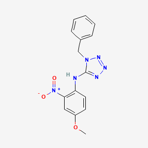 molecular formula C15H14N6O3 B14392558 1-Benzyl-N-(4-methoxy-2-nitrophenyl)-1H-tetrazol-5-amine CAS No. 88104-47-6