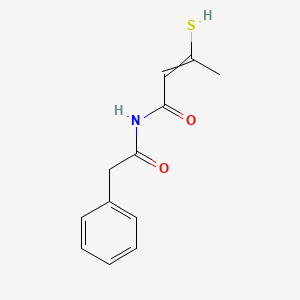 molecular formula C12H13NO2S B14392575 N-(Phenylacetyl)-3-sulfanylbut-2-enamide CAS No. 88152-48-1