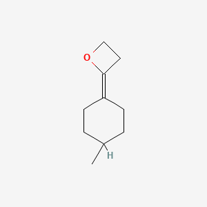 molecular formula C10H16O B14392584 2-(4-Methylcyclohexylidene)oxetane CAS No. 89654-33-1