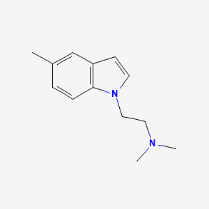 molecular formula C13H18N2 B14392626 N,N-Dimethyl-2-(5-methyl-1H-indol-1-yl)ethan-1-amine CAS No. 87482-19-7