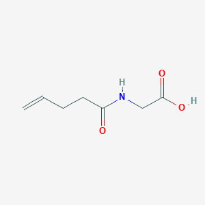 molecular formula C7H11NO3 B1439263 Glycine, N-(1-oxo-4-pentenyl)- (9CI) CAS No. 479640-27-2