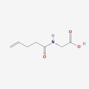 molecular formula C7H11NO3 B1439263 Glycine, N-(1-oxo-4-pentenyl)- CAS No. 479640-27-2