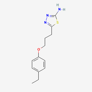molecular formula C13H17N3OS B14392660 5-[3-(4-Ethylphenoxy)propyl]-1,3,4-thiadiazol-2-amine CAS No. 87527-51-3