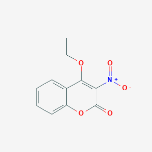 molecular formula C11H9NO5 B14392701 4-Ethoxy-3-nitrochromen-2-one CAS No. 88353-19-9