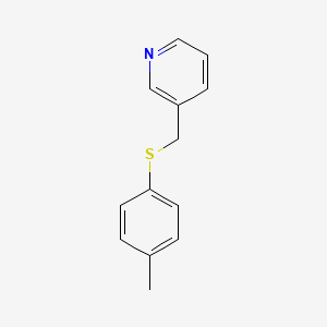 molecular formula C13H13NS B14392727 Pyridine, 3-[[(4-methylphenyl)thio]methyl]- CAS No. 88594-63-2