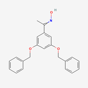 molecular formula C22H21NO3 B14392737 N-{1-[3,5-Bis(benzyloxy)phenyl]ethylidene}hydroxylamine CAS No. 87975-69-7