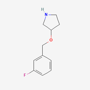 molecular formula C11H14FNO B1439276 3-(3-Fluorobenzyloxy)-pyrrolidine CAS No. 946681-63-6