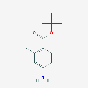 molecular formula C12H17NO2 B1439280 Tert-butyl 4-amino-2-methylbenzoate CAS No. 445003-39-4