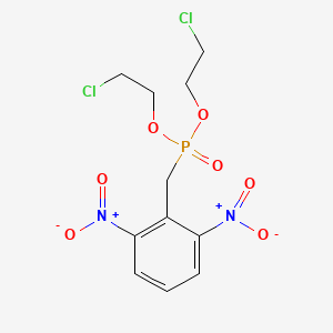 molecular formula C11H13Cl2N2O7P B14392827 Bis(2-chloroethyl) [(2,6-dinitrophenyl)methyl]phosphonate CAS No. 89822-80-0