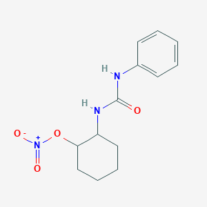 molecular formula C13H17N3O4 B14392843 2-[(Phenylcarbamoyl)amino]cyclohexyl nitrate CAS No. 89868-70-2