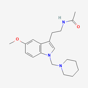 molecular formula C19H27N3O2 B14392846 N-(2-{5-Methoxy-1-[(piperidin-1-yl)methyl]-1H-indol-3-yl}ethyl)acetamide CAS No. 88103-52-0