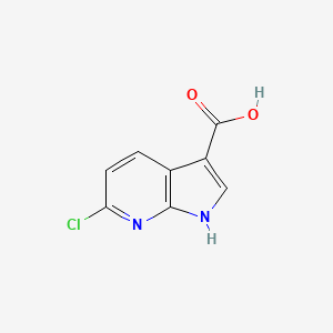 molecular formula C8H5ClN2O2 B1439285 6-chloro-1H-pyrrolo[2,3-b]pyridine-3-carboxylic acid CAS No. 915140-96-4