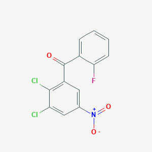 molecular formula C13H6Cl2FNO3 B14392867 (2,3-Dichloro-5-nitrophenyl)(2-fluorophenyl)methanone CAS No. 90019-31-1