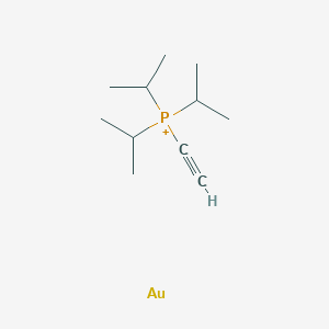 molecular formula C11H22AuP+ B14392932 ethynyl-tri(propan-2-yl)phosphanium;gold CAS No. 89989-52-6