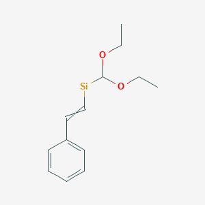 molecular formula C13H18O2Si B14392989 Diethoxymethylsilyl-styrene 
