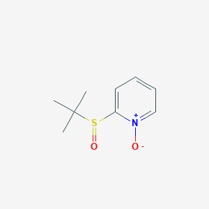 molecular formula C9H13NO2S B143930 2-[(2-Methyl-2-propanyl)sulfinyl]pyridine 1-oxide CAS No. 125556-95-8