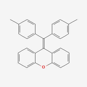 molecular formula C28H22O B14393083 9-[Bis(4-methylphenyl)methylidene]-9H-xanthene CAS No. 88534-42-3