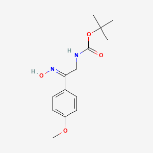 [2-Hydroxyimino-2-(4-methoxyphenyl)ethyl]carbamic acid tert-butyl ester