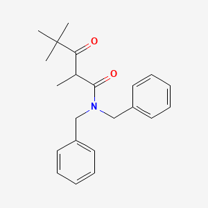 molecular formula C22H27NO2 B14393170 N,N-Dibenzyl-2,4,4-trimethyl-3-oxopentanamide CAS No. 90033-12-8
