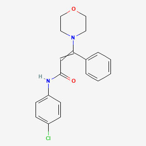molecular formula C19H19ClN2O2 B14393185 N-(4-Chlorophenyl)-3-(morpholin-4-yl)-3-phenylprop-2-enamide CAS No. 89816-07-9