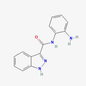 molecular formula C14H12N4O B1439325 N-(2-aminophenyl)-1H-indazole-3-carboxamide CAS No. 677701-93-8