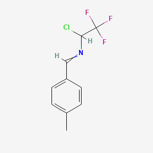 molecular formula C10H9ClF3N B14393259 N-(1-Chloro-2,2,2-trifluoroethyl)-1-(4-methylphenyl)methanimine CAS No. 88708-74-1