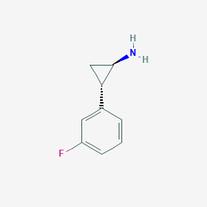 molecular formula C9H10FN B1439326 (1R,2S)-2-(3-氟苯基)环丙胺 CAS No. 220353-83-3