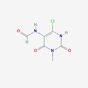 molecular formula C6H6ClN3O3 B14393302 N-(6-Chloro-3-methyl-2,4-dioxo-1,2,3,4-tetrahydropyrimidin-5-yl)formamide CAS No. 89380-01-8