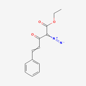 molecular formula C13H12N2O3 B14393312 4-Diazonio-5-ethoxy-5-oxo-1-phenylpenta-1,3-dien-3-olate CAS No. 89861-36-9