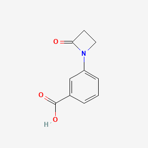 molecular formula C10H9NO3 B14393313 3-(2-Oxoazetidin-1-yl)benzoic acid CAS No. 88072-23-5