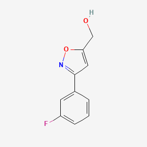 molecular formula C10H8FNO2 B1439333 (3-(3-Fluorophenyl)isoxazol-5-yl)methanol CAS No. 954240-02-9
