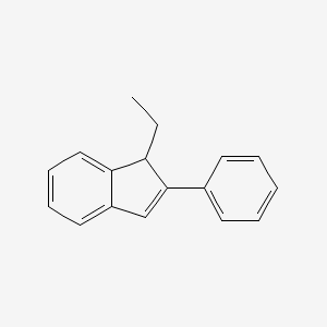 molecular formula C17H16 B14393342 1-Ethyl-2-phenyl-1H-indene CAS No. 89619-36-3
