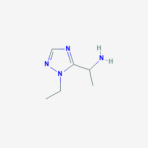 molecular formula C6H12N4 B1439335 1-(1-Ethyl-1H-1,2,4-triazol-5-yl)ethanamine CAS No. 1015846-51-1