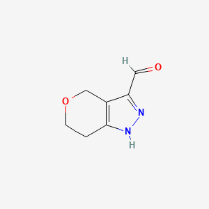 2,4,6,7-Tetrahydropyrano[4,3-c]pyrazole-3-carbaldehyde
