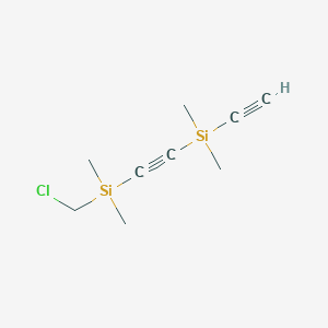 molecular formula C9H15ClSi2 B14393396 (Chloromethyl){[ethynyl(dimethyl)silyl]ethynyl}dimethylsilane CAS No. 88137-54-6