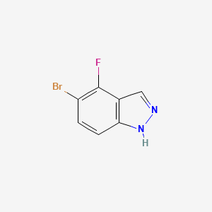 molecular formula C7H4BrFN2 B1439341 5-bromo-4-fluoro-1H-indazole CAS No. 1082041-85-7